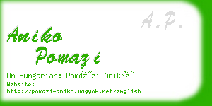 aniko pomazi business card